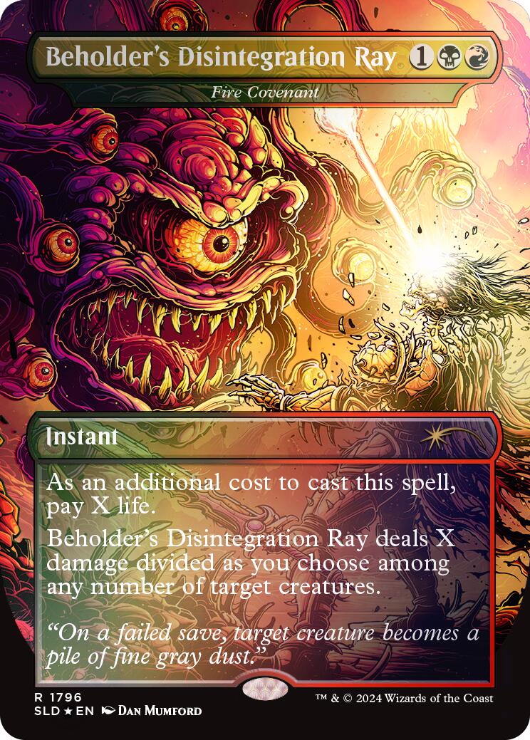 Beholder's Disintegration Ray - Fire Covenant (Rainbow Foil) [Secret Lair Drop Series] MTG Single Magic: The Gathering | Red Claw Gaming