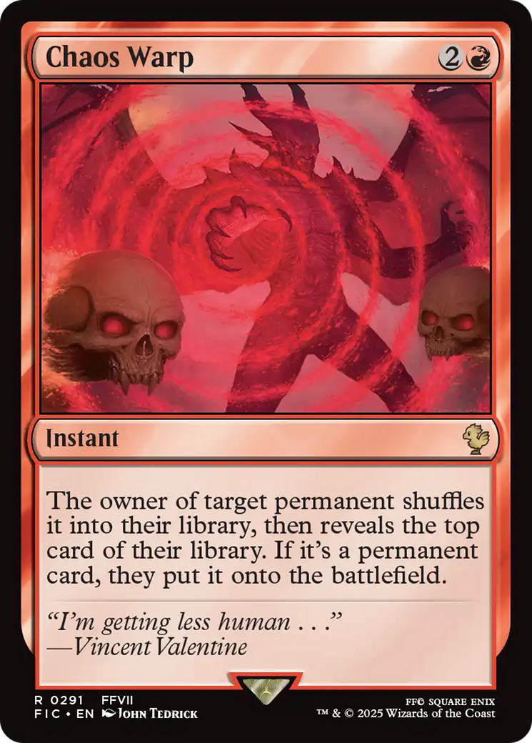 Chaos Warp [FINAL FANTASY Commander] MTG Single Magic: The Gathering | Red Claw Gaming