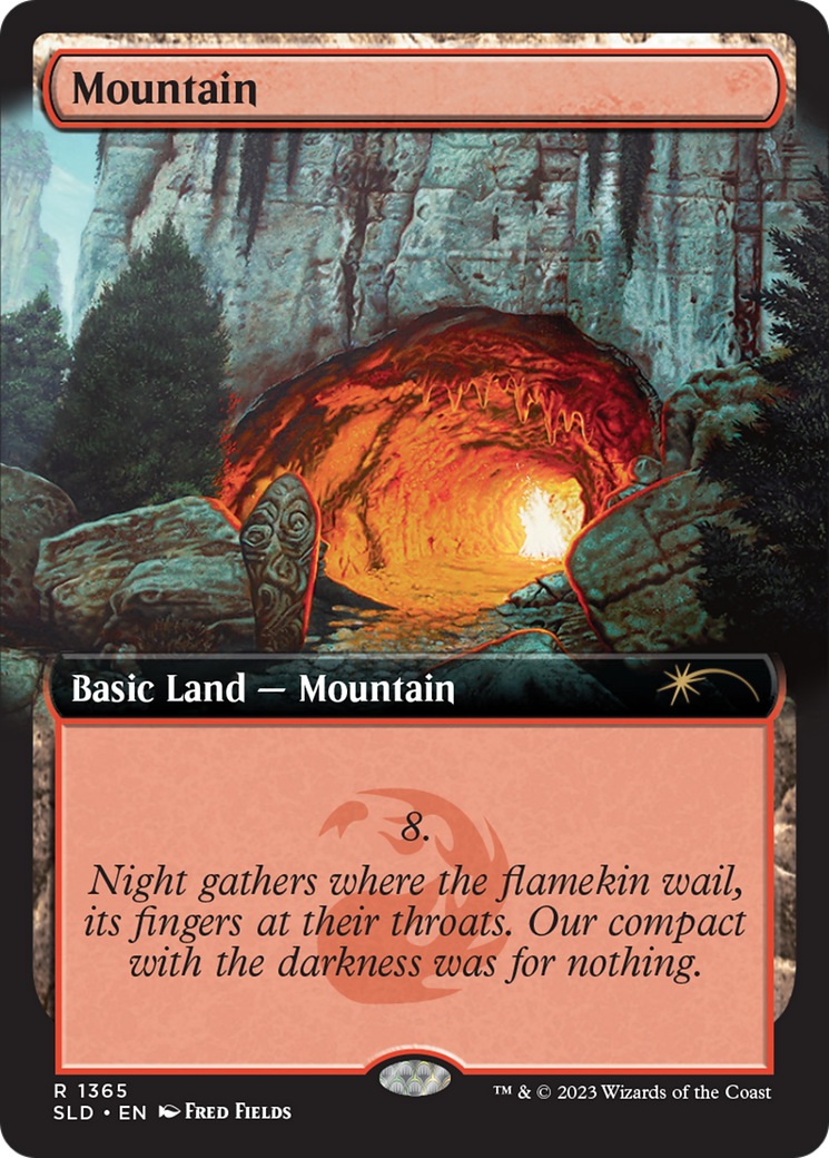 Mountain (1365) [Secret Lair Drop Series] MTG Single Magic: The Gathering | Red Claw Gaming