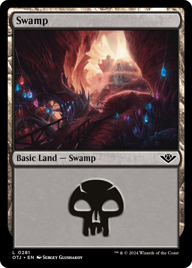Swamp (0281) [Outlaws of Thunder Junction] MTG Single Magic: The Gathering | Red Claw Gaming