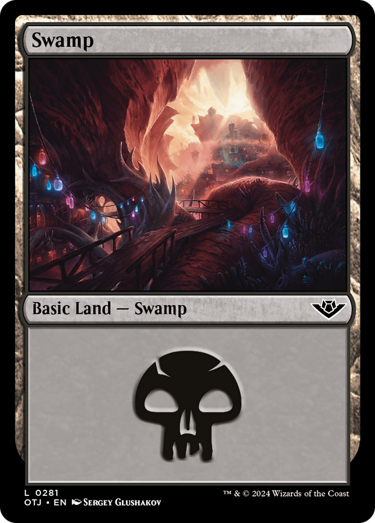 Swamp (0281) [Outlaws of Thunder Junction] MTG Single Magic: The Gathering    | Red Claw Gaming