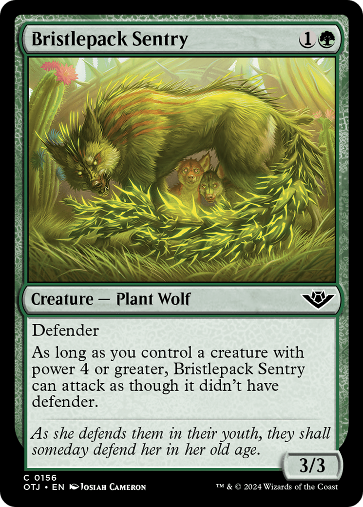 Bristlepack Sentry [Outlaws of Thunder Junction] MTG Single Magic: The Gathering | Red Claw Gaming