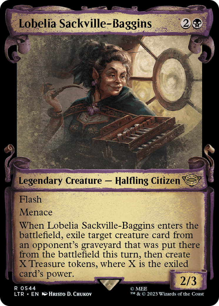 Lobelia Sackville-Baggins [The Lord of the Rings: Tales of Middle-Earth Showcase Scrolls] MTG Single Magic: The Gathering | Red Claw Gaming