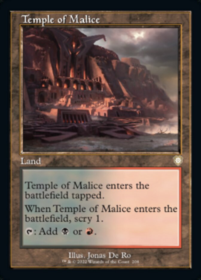 Temple of Malice (Retro) [The Brothers' War Commander] MTG Single Magic: The Gathering | Red Claw Gaming