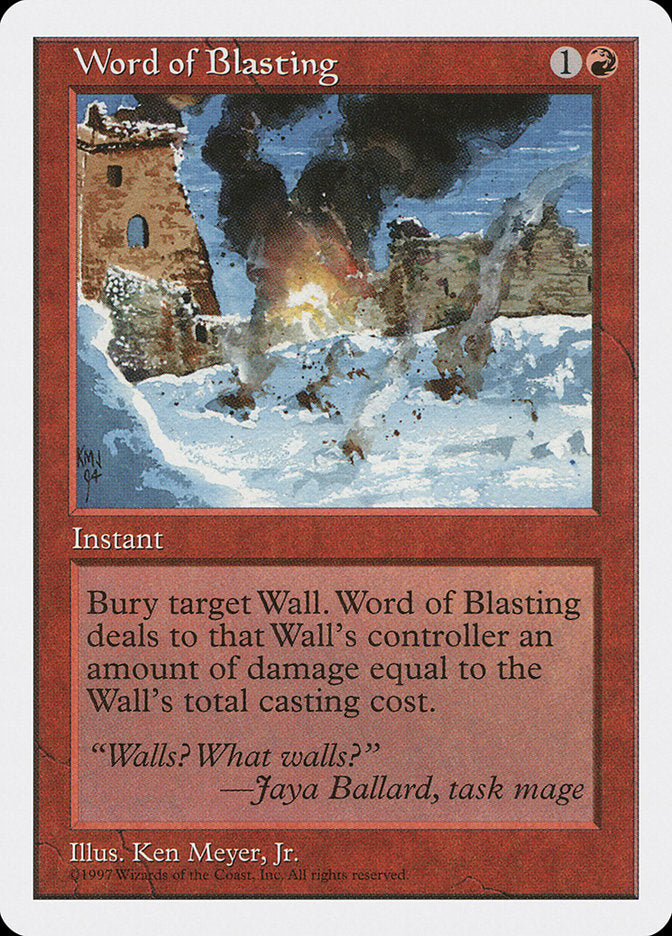 Word of Blasting [Fifth Edition] MTG Single Magic: The Gathering | Red Claw Gaming