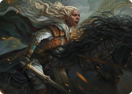 Eowyn, Fearless Knight Art Card [The Lord of the Rings: Tales of Middle-earth Art Series] MTG Single Magic: The Gathering | Red Claw Gaming
