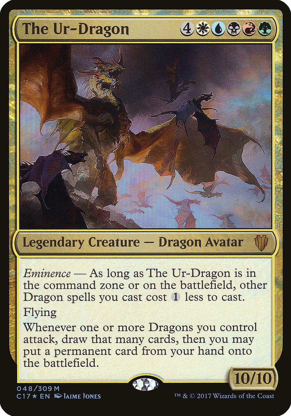 The Ur-Dragon (Oversized) [Commander 2017 Oversized] MTG Single Magic: The Gathering | Red Claw Gaming