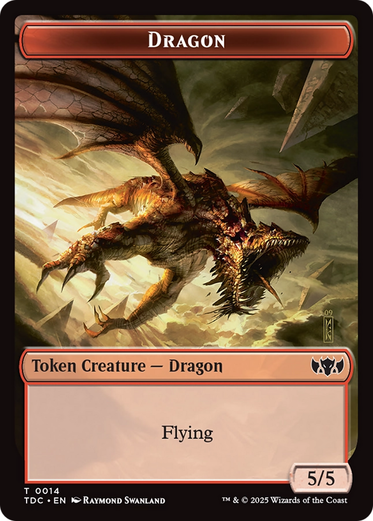 Copy // Dragon (0014) Double-Sided Token [Tarkir: Dragonstorm Commander Tokens] MTG Single Magic: The Gathering | Red Claw Gaming