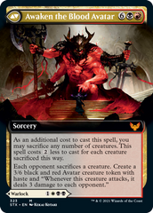 Extus, Oriq Overlord // Awaken the Blood Avatar (Extended Art) [Strixhaven: School of Mages] MTG Single Magic: The Gathering | Red Claw Gaming