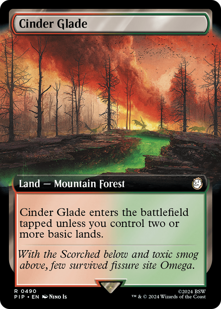 Cinder Glade (Extended Art) [Fallout] MTG Single Magic: The Gathering | Red Claw Gaming