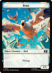 Treasure (027) // Bird (021) Double-Sided Token (Surge Foil) [Marvel Super Heroes Commander Tokens] | Red Claw Gaming