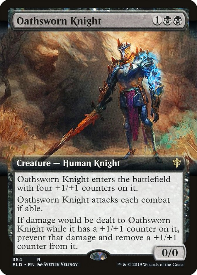 Oathsworn Knight (Extended Art) [Throne of Eldraine] MTG Single Magic: The Gathering | Red Claw Gaming
