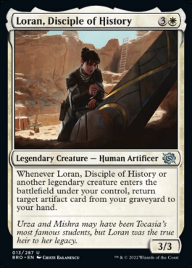 Loran, Disciple of History [The Brothers' War] MTG Single Magic: The Gathering | Red Claw Gaming