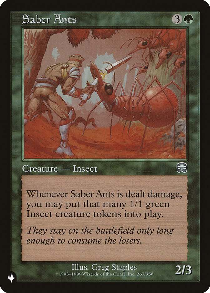 Saber Ants [The List] MTG Single Magic: The Gathering | Red Claw Gaming