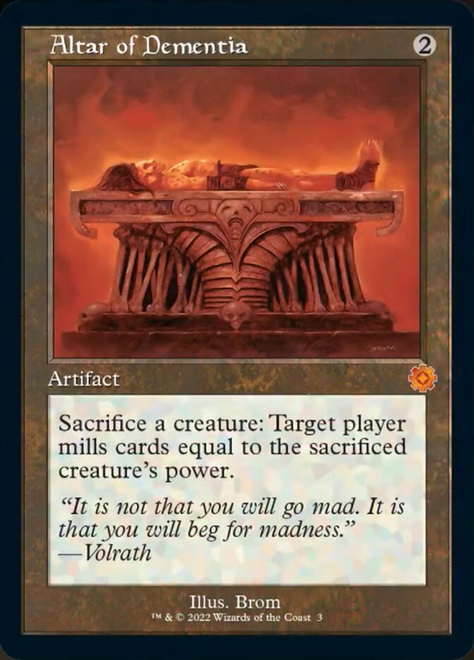 Altar of Dementia (Retro) [The Brothers' War Retro Artifacts] MTG Single Magic: The Gathering | Red Claw Gaming