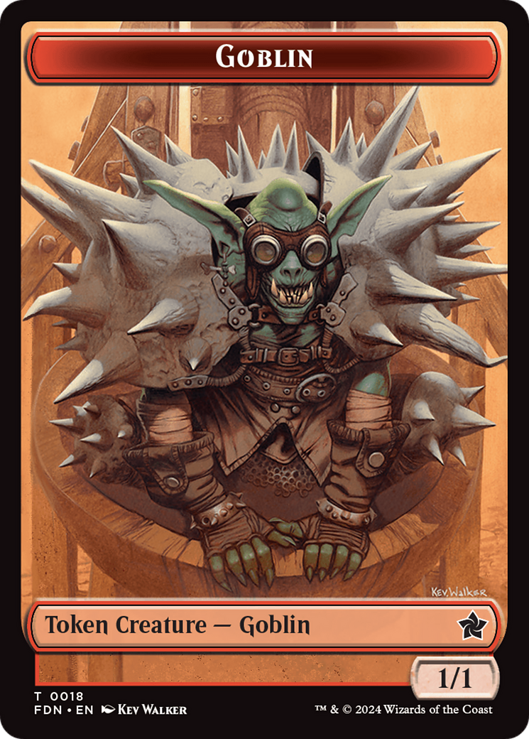 Goblin // Treasure Double-Sided Token [Foundations Tokens] MTG Single Magic: The Gathering | Red Claw Gaming