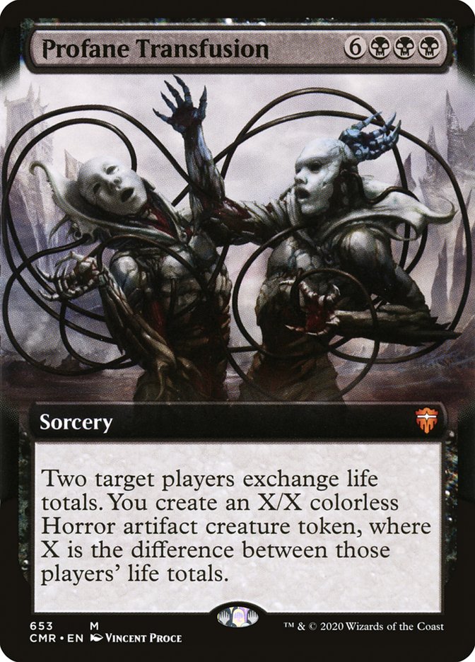 Profane Transfusion (Extended Art) [Commander Legends] MTG Single Magic: The Gathering | Red Claw Gaming