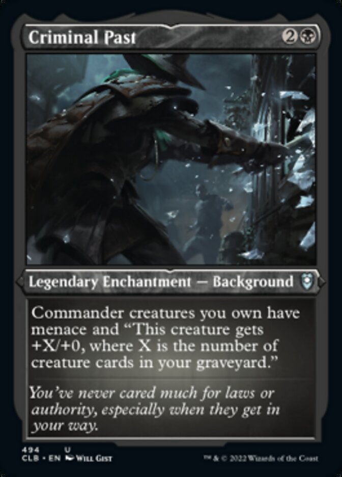 Criminal Past (Foil Etched) [Commander Legends: Battle for Baldur's Gate] MTG Single Magic: The Gathering | Red Claw Gaming