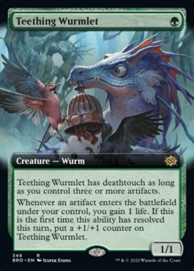 Teething Wurmlet (Extended Art) [The Brothers' War] MTG Single Magic: The Gathering | Red Claw Gaming