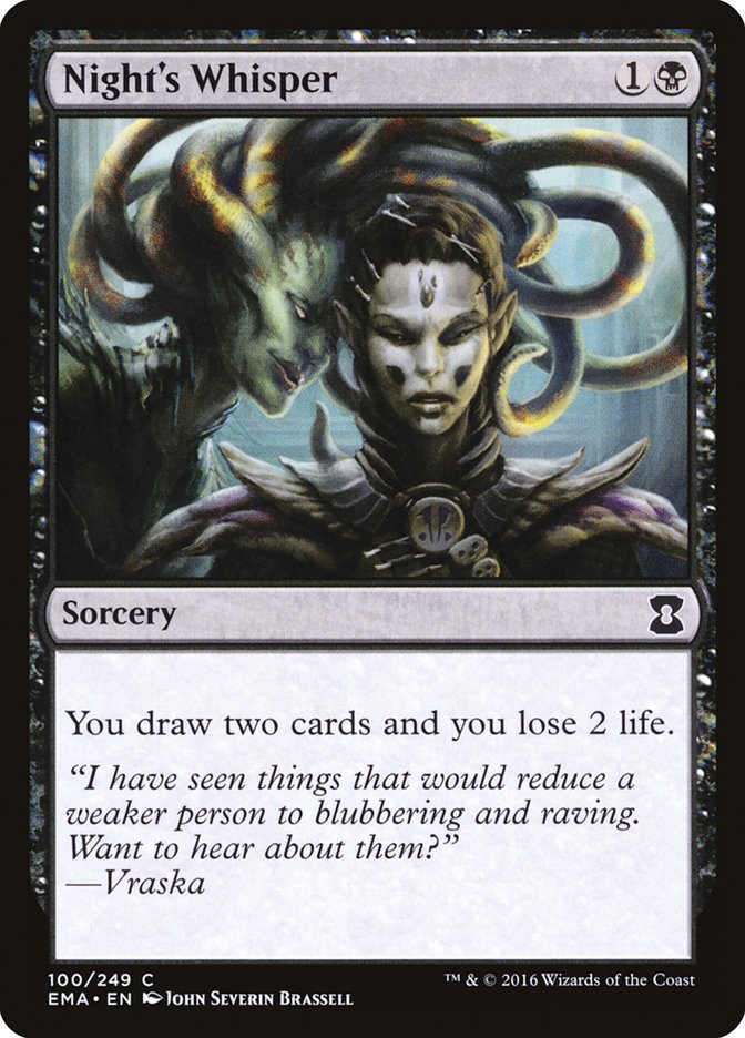 Night's Whisper [Eternal Masters] MTG Single Magic: The Gathering | Red Claw Gaming
