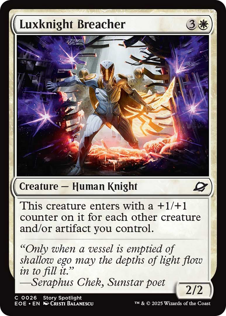 Luxknight Breacher [Edge of Eternities] MTG Single Magic: The Gathering | Red Claw Gaming