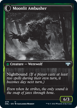 Oakshade Stalker // Moonlit Ambusher [Innistrad: Double Feature] MTG Single Magic: The Gathering | Red Claw Gaming
