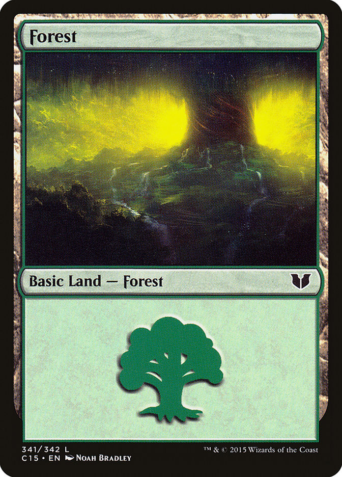 Forest (341) [Commander 2015] MTG Single Magic: The Gathering | Red Claw Gaming