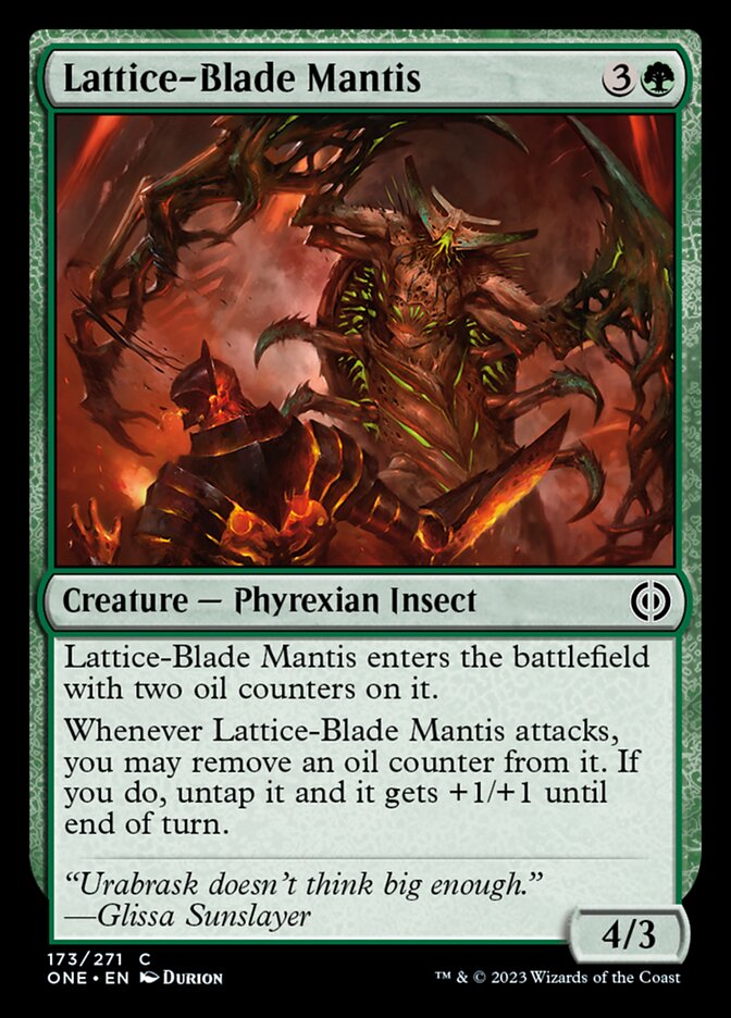 Lattice-Blade Mantis [Phyrexia: All Will Be One] MTG Single Magic: The Gathering | Red Claw Gaming