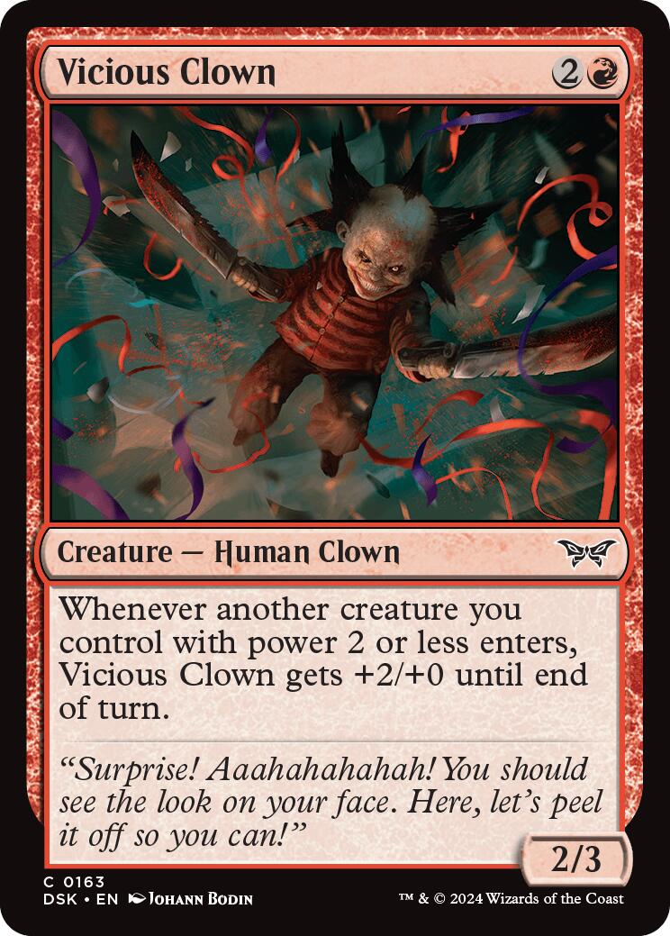 Vicious Clown [Duskmourn: House of Horror] MTG Single Magic: The Gathering | Red Claw Gaming
