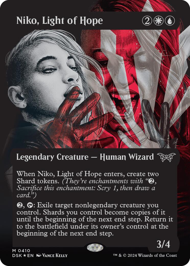 Niko, Light of Hope (Showcase) (Textured) [Duskmourn: House of Horror] MTG Single Magic: The Gathering | Red Claw Gaming