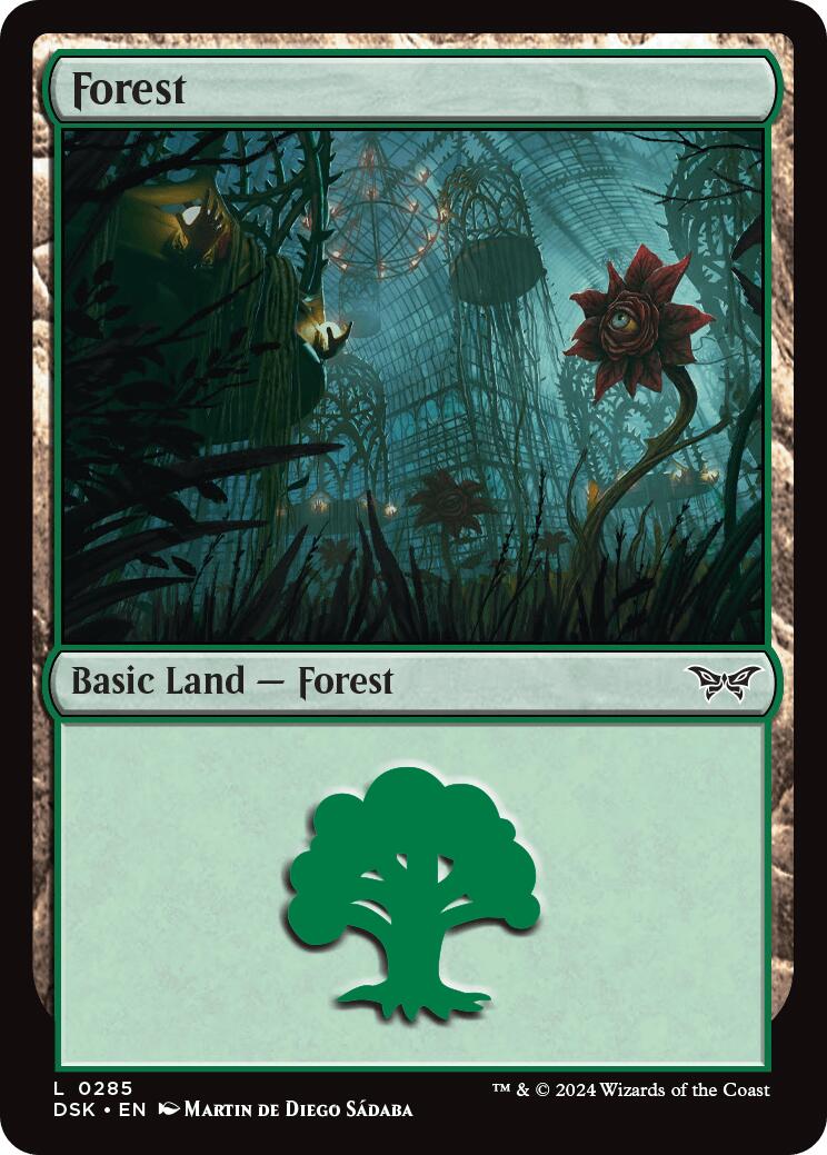 Forest (0285) [Duskmourn: House of Horror] MTG Single Magic: The Gathering | Red Claw Gaming