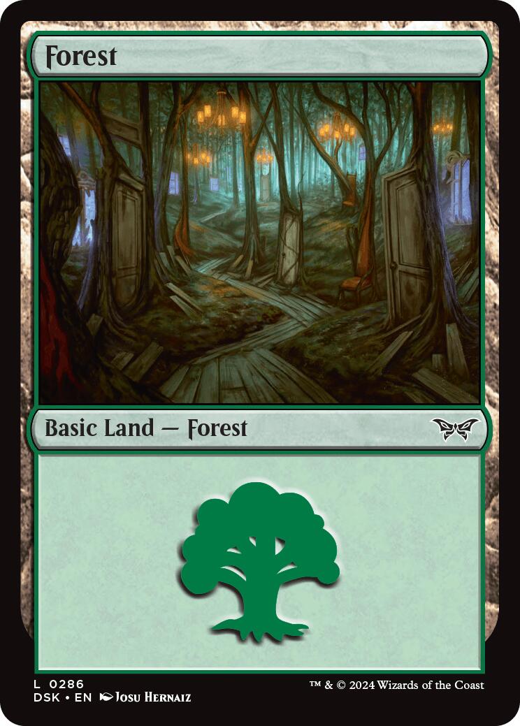 Forest (0286) [Duskmourn: House of Horror] MTG Single Magic: The Gathering | Red Claw Gaming