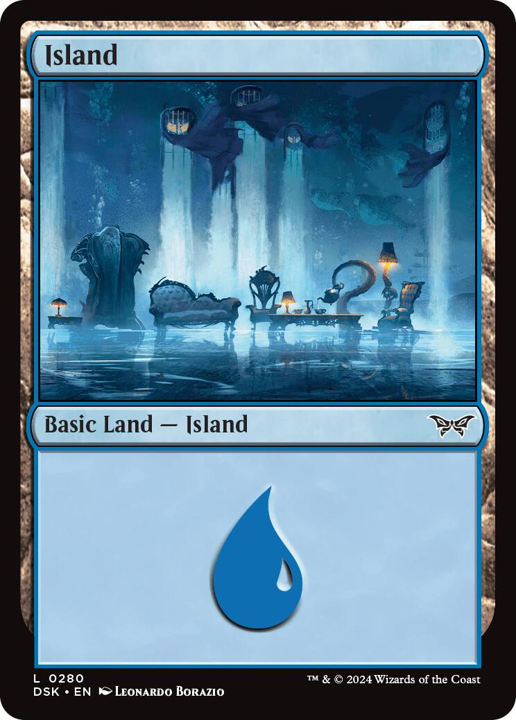 Island (0280) [Duskmourn: House of Horror] MTG Single Magic: The Gathering | Red Claw Gaming