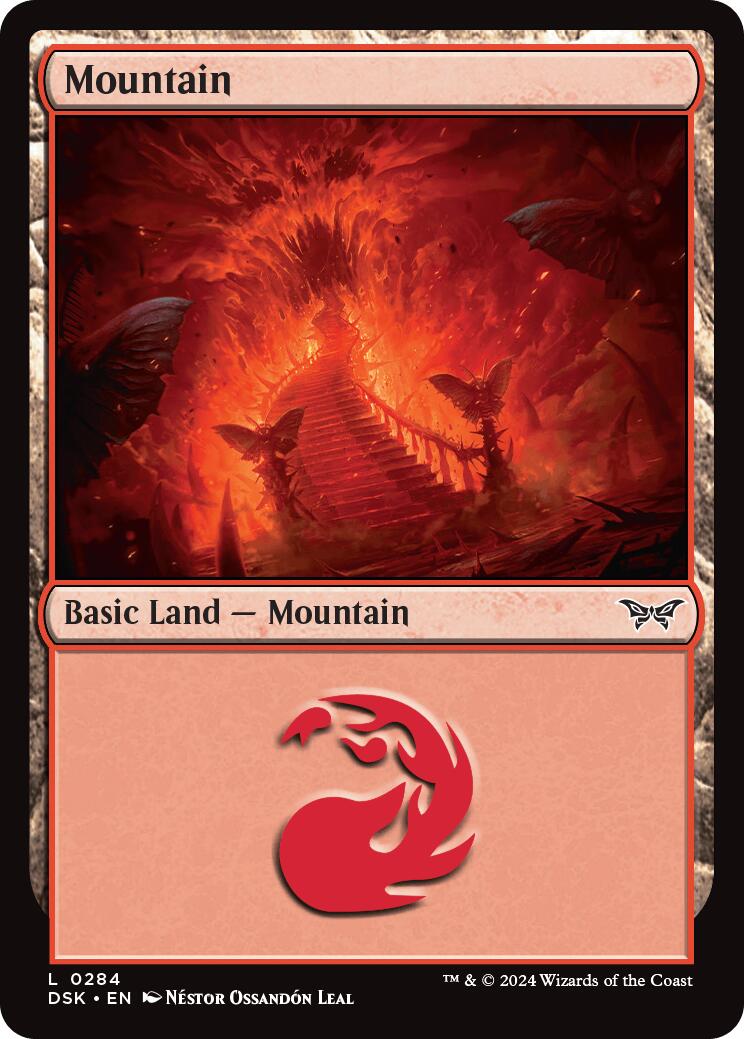 Mountain (0284) [Duskmourn: House of Horror] MTG Single Magic: The Gathering | Red Claw Gaming