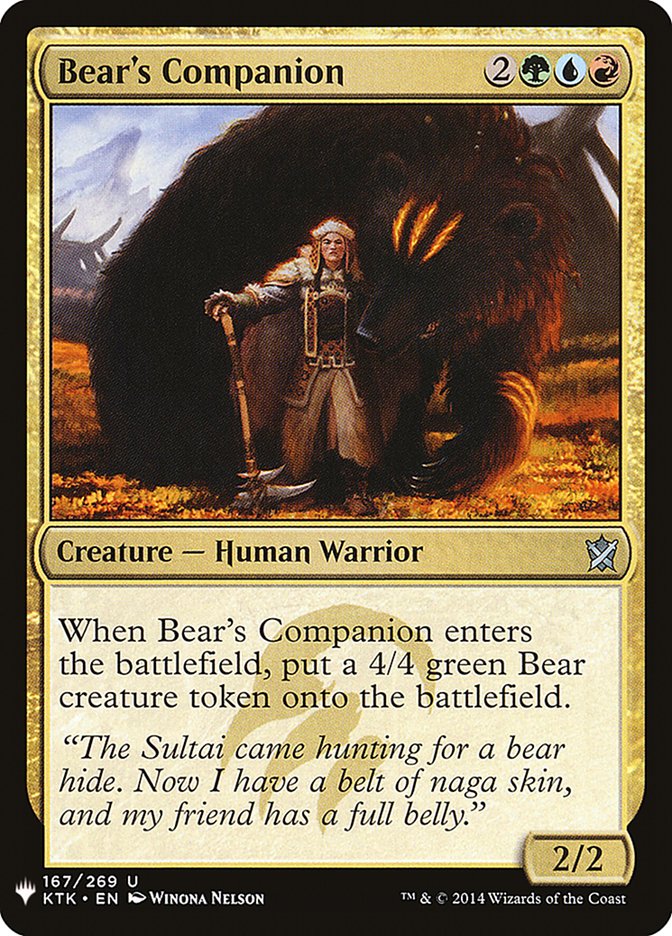 Bear's Companion [Mystery Booster] MTG Single Magic: The Gathering | Red Claw Gaming