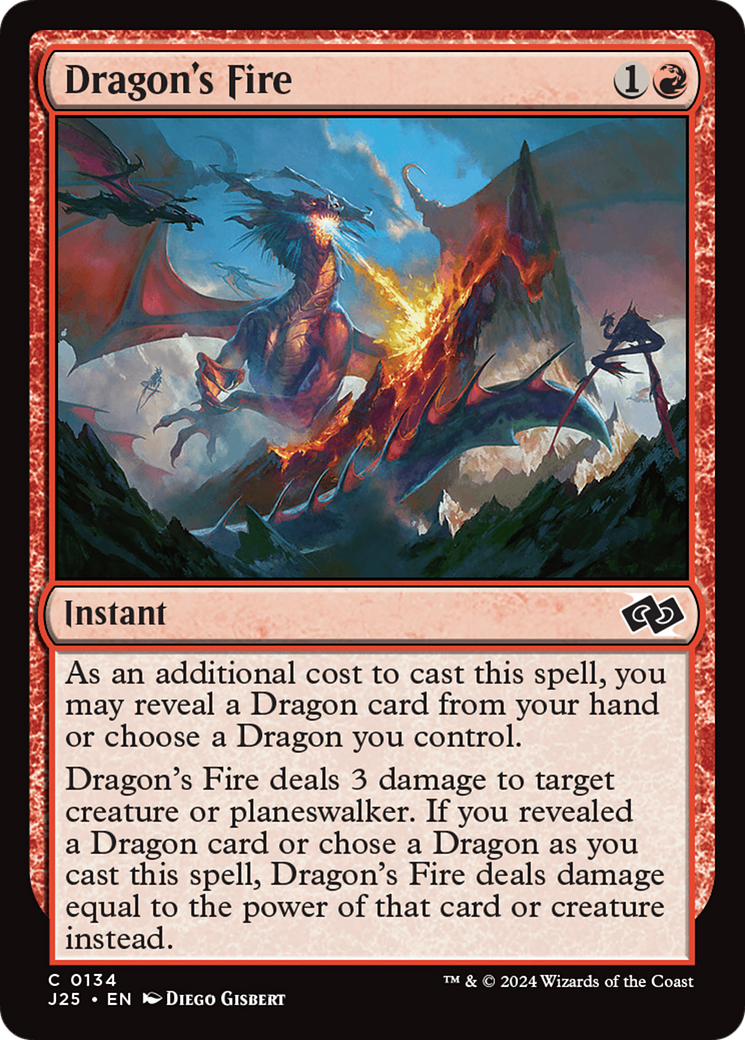Dragon's Fire [Foundations Jumpstart] MTG Single Magic: The Gathering | Red Claw Gaming