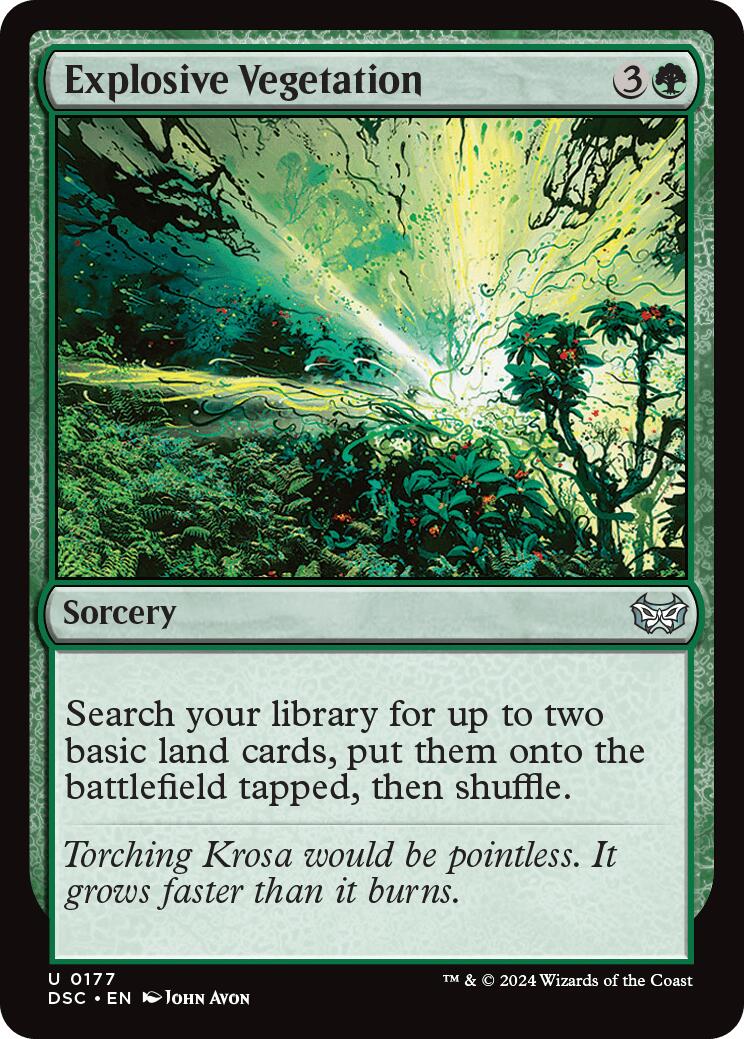 Explosive Vegetation [Duskmourn: House of Horror Commander] MTG Single Magic: The Gathering | Red Claw Gaming