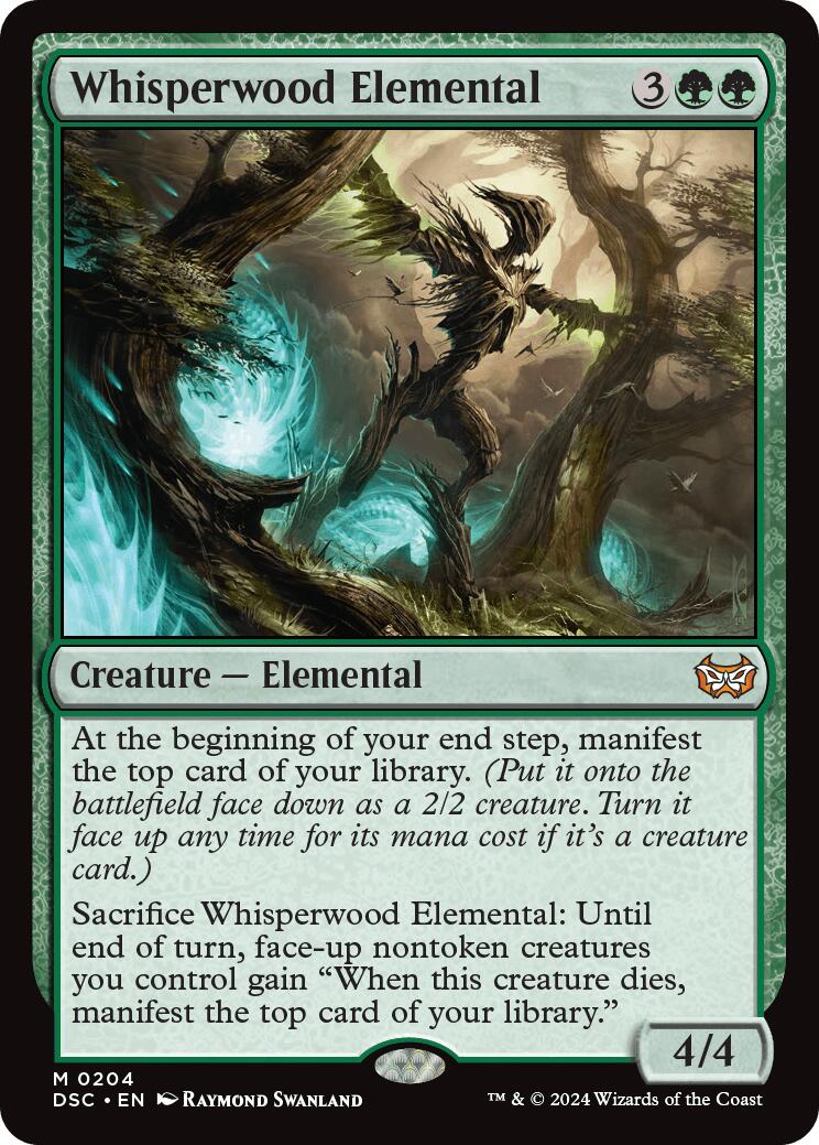 Whisperwood Elemental [Duskmourn: House of Horror Commander] MTG Single Magic: The Gathering | Red Claw Gaming