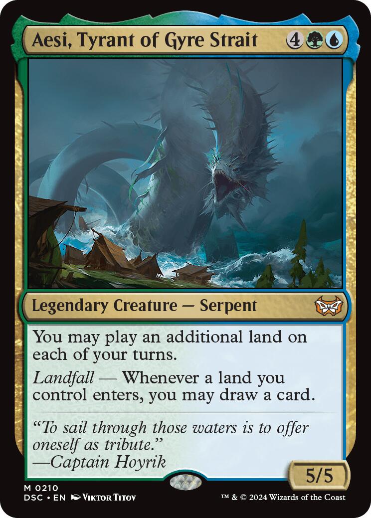Aesi, Tyrant of Gyre Strait [Duskmourn: House of Horror Commander] MTG Single Magic: The Gathering | Red Claw Gaming