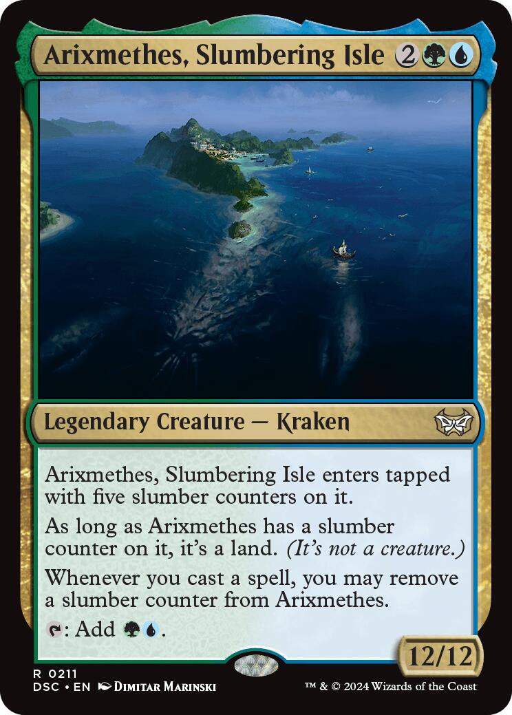 Arixmethes, Slumbering Isle [Duskmourn: House of Horror Commander] MTG Single Magic: The Gathering | Red Claw Gaming