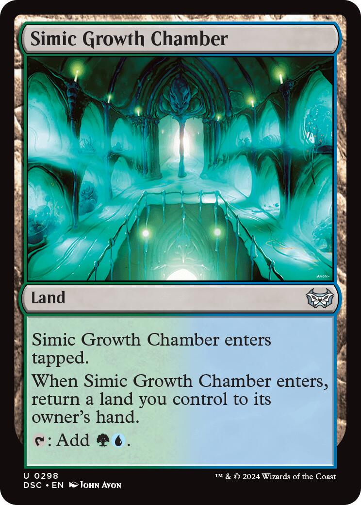 Simic Growth Chamber [Duskmourn: House of Horror Commander] MTG Single Magic: The Gathering | Red Claw Gaming