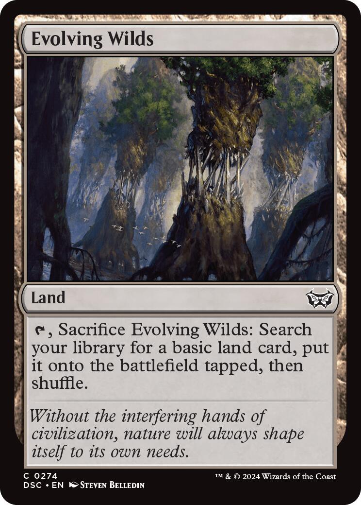 Evolving Wilds [Duskmourn: House of Horror Commander] MTG Single Magic: The Gathering | Red Claw Gaming