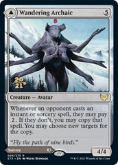 Wandering Archaic // Explore the Vastlands [Strixhaven: School of Mages Prerelease Promos] MTG Single Magic: The Gathering | Red Claw Gaming