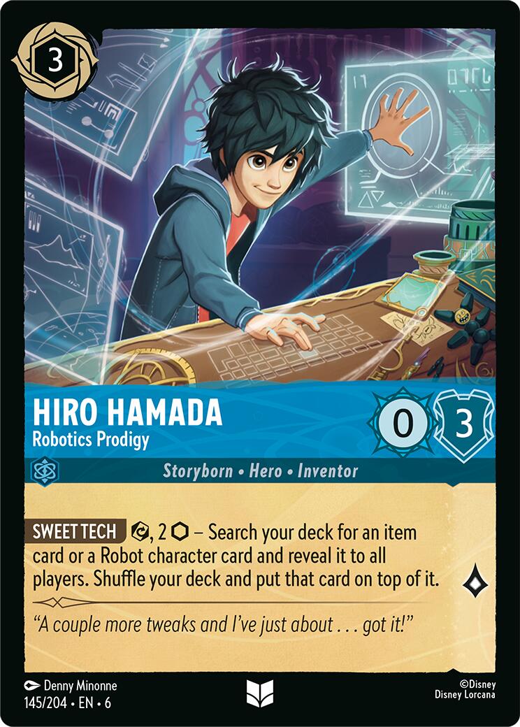 Hiro Hamada - Robotics Prodigy (145/204) [Azurite Sea] Lorcana Single Disney | Red Claw Gaming