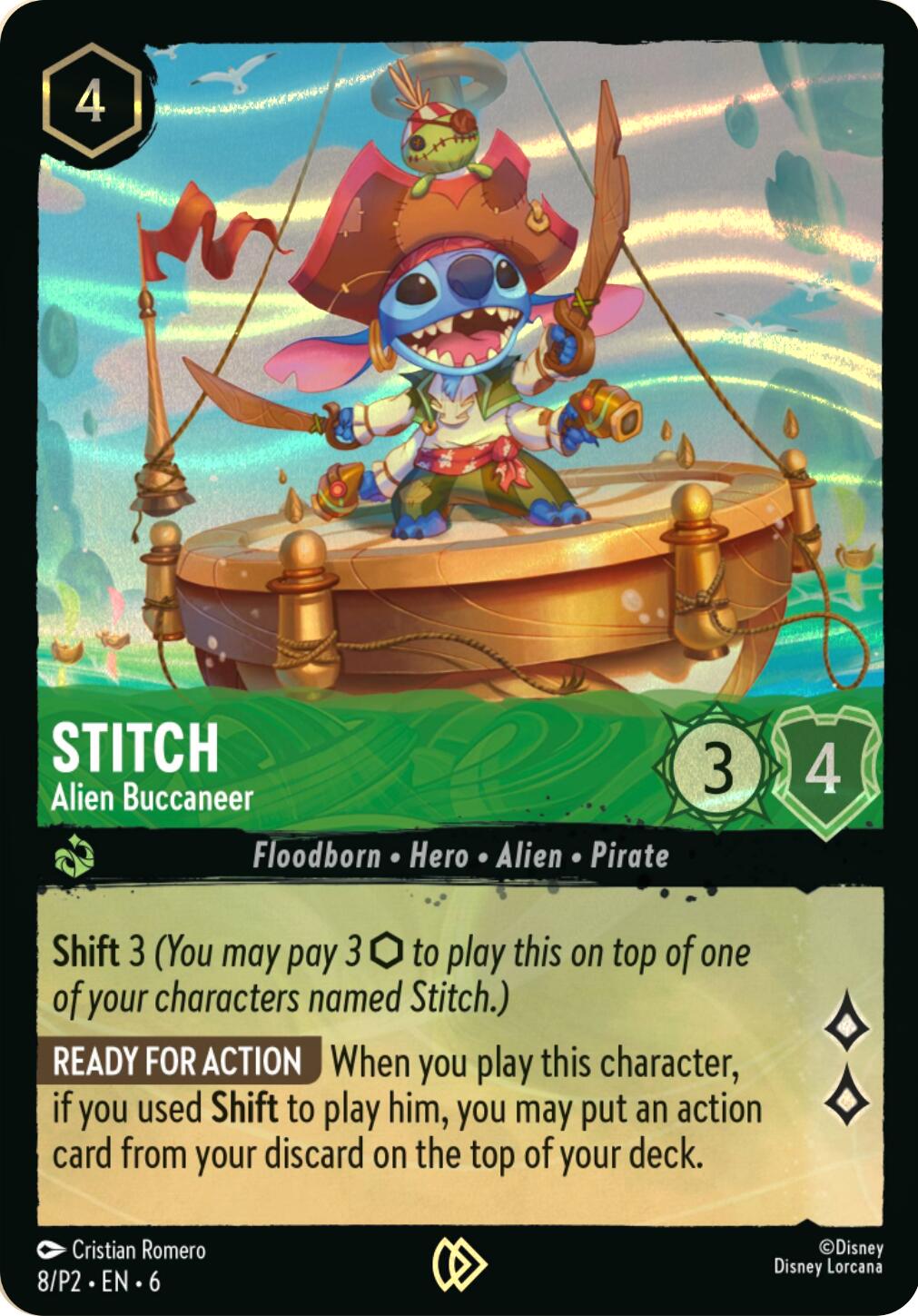 Stitch - Alien Buccaneer (Stitch Collector's Gift Set Promo) (8) [Promo Cards] Lorcana Single Disney | Red Claw Gaming