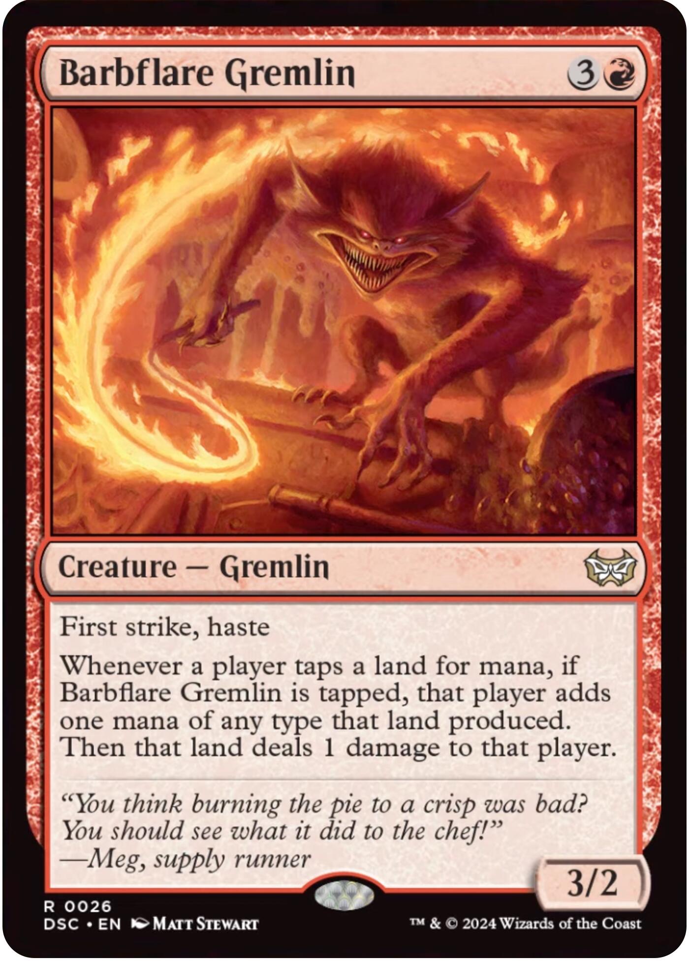 Barbflare Germlin [Duskmourn: House of Horror Commander] MTG Single Magic: The Gathering | Red Claw Gaming