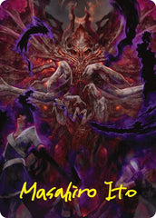 Damnation Art Card (Gold-Stamped Signature) [Duskmourn: House of Horror Art Series] MTG Single Magic: The Gathering    | Red Claw Gaming