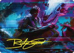 Demonic Counsel Art Card (32/54) (Gold-Stamped Signature) [Duskmourn: House of Horror Art Series] MTG Single Magic: The Gathering    | Red Claw Gaming