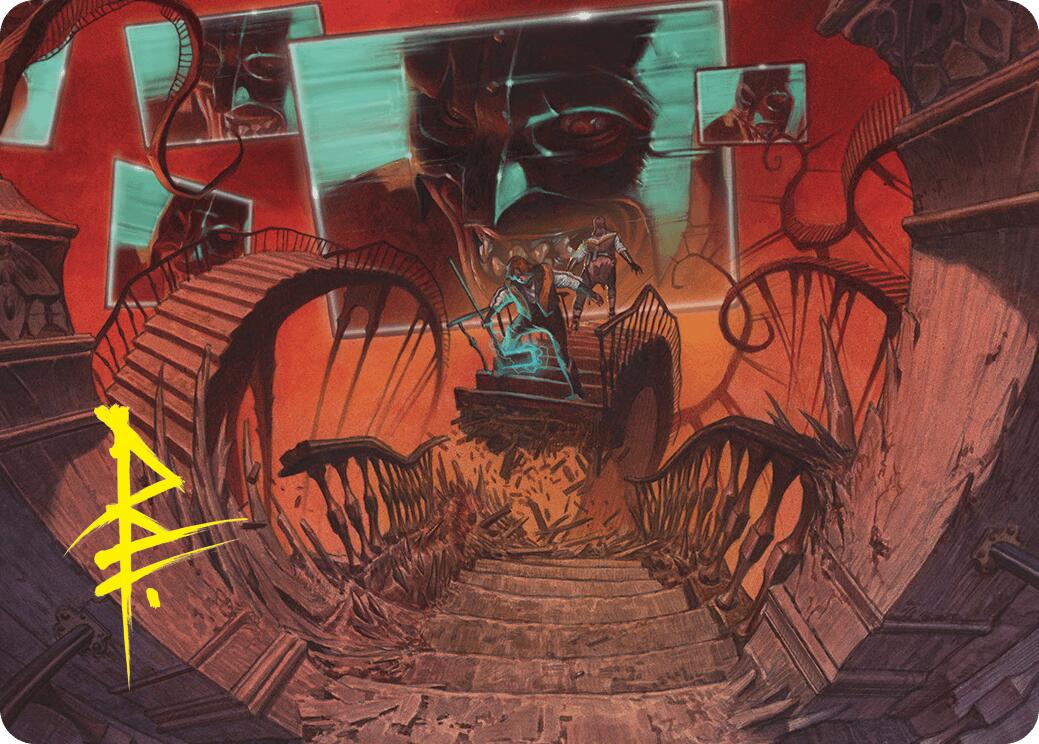 Let's Play a Game Art Card (Gold-Stamped Signature) [Duskmourn: House of Horror Art Series] MTG Single Magic: The Gathering    | Red Claw Gaming