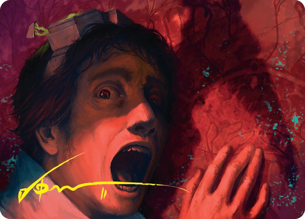 Murder Art Card (Gold-Stamped Signature) [Duskmourn: House of Horror Art Series] MTG Single Magic: The Gathering    | Red Claw Gaming